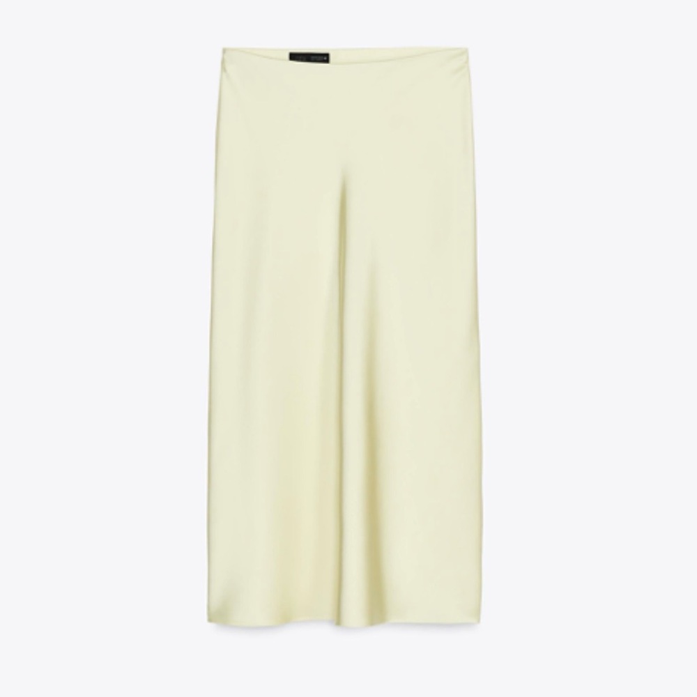 Satin Effect Midi Skirt
